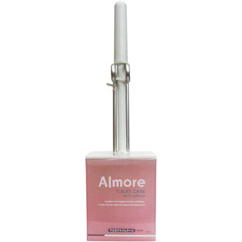アルモア　トイレケース　ブラシ付　ピンク画像