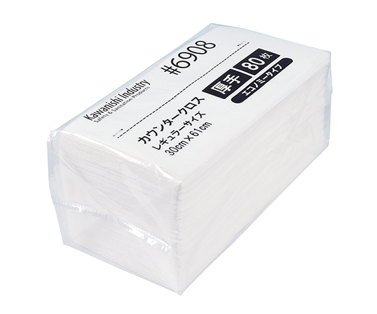 カウンタークロス（エコノミー厚手） ホワイト 1袋（80枚入）画像