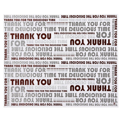 HEIKO クレープ包装紙 デリシャスタイム ブラウン 100枚画像