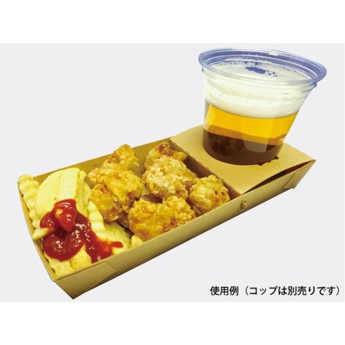 デリボックス DFコンボトレー 三和紙工 [ケース販売] パッケージが側面から撮影されており、複数のトレーが整然と並んでいる様子