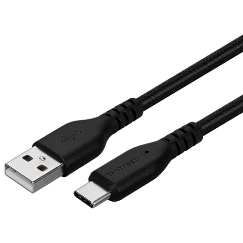 やわらか超ﾀﾌで断線に強い A to Cｹｰﾌﾞﾙ ﾌﾞﾗｯｸ 1m 1本