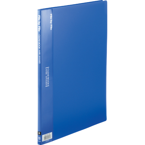 ｸﾘﾔｰﾌﾞｯｸ A4ﾀﾃ 10ﾎﾟｹｯﾄ 背幅9mm ﾌﾞﾙｰ 1冊画像