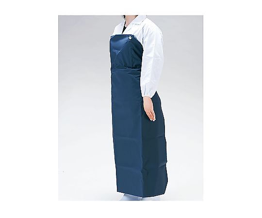ワンタッチ胸付前掛　紺画像