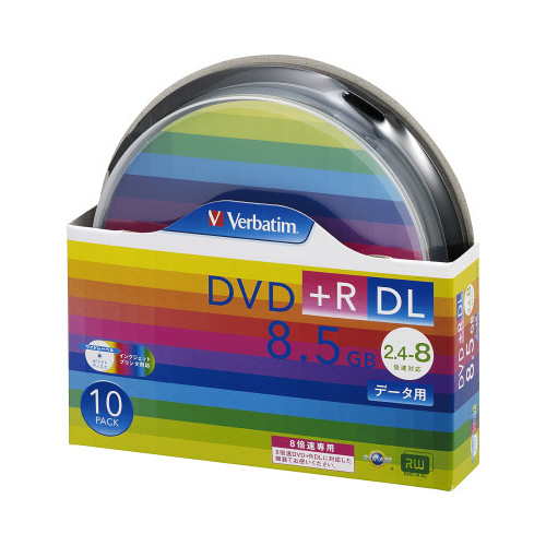 ＤＶＤ＋Ｒデータ用（２層）８倍速ＩＪ対応　１０枚Ｐ画像
