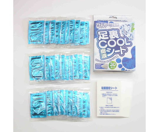 足裏　COOL　樹液シート　30枚×36個入 商品パッケージが横向きで、複数の箱が並んで見える状態