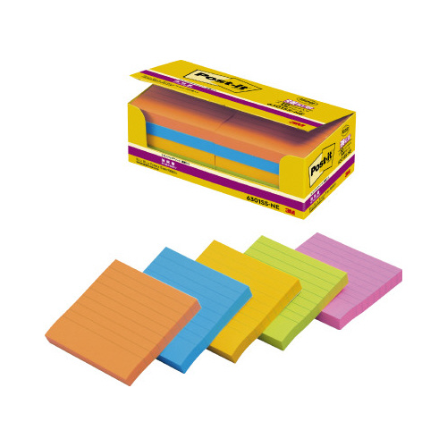 ポストイット　強粘着７５×７５　ラインノート１０冊画像