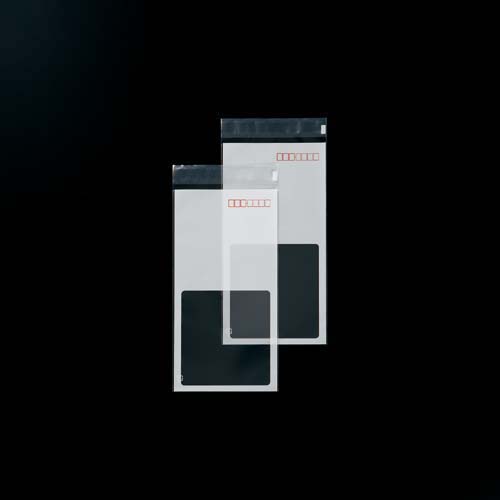 フィルム封筒長３号片面白窓付郵便枠付テープ１００枚画像