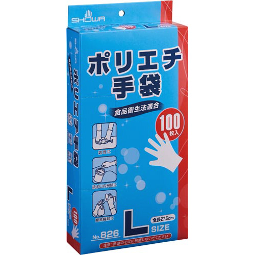 ポリエチ手袋１００枚入　Ｌ　１箱画像