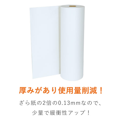 使用量がわかりやすい！ミシン目入りのボーガスペーパー緩衝材
