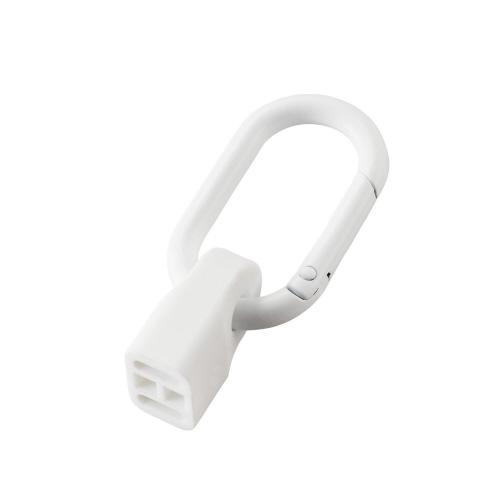 ストラップ型ケーブルホルダー　カラビナ付　ホワイト