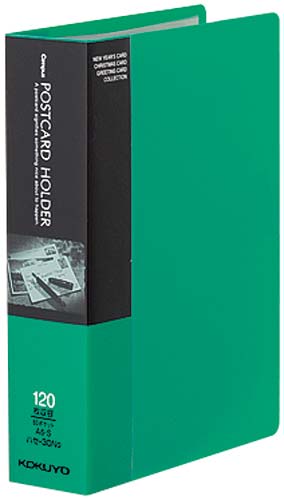 ポストカードホルダーＡ６縦台紙６０枚　緑画像