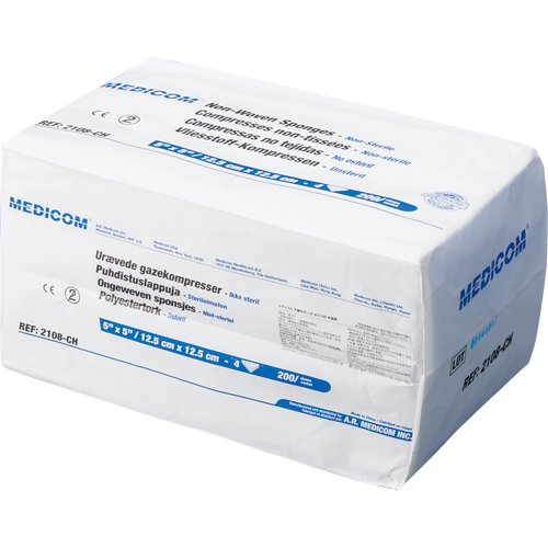 ﾒﾃﾞｨｺﾑ 不織布ｶﾞｰｾﾞ 12.5×12.5cm 4PLY(4枚重ね) 1ﾊﾟｯｸ(200枚)画像