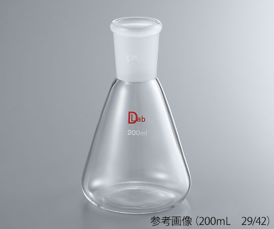 共通摺合三角フラスコ（硼珪酸ガラス-1）　50mL　19/38画像