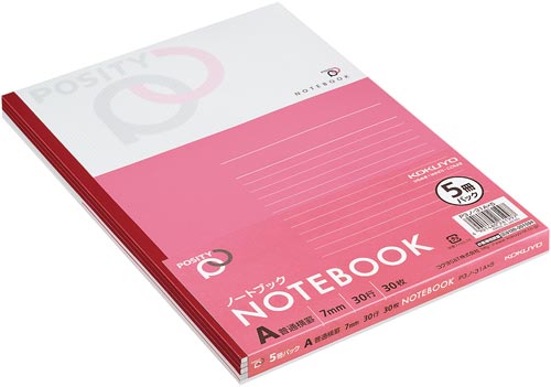 パックノートポジティＡ罫３０枚５冊パック×２画像