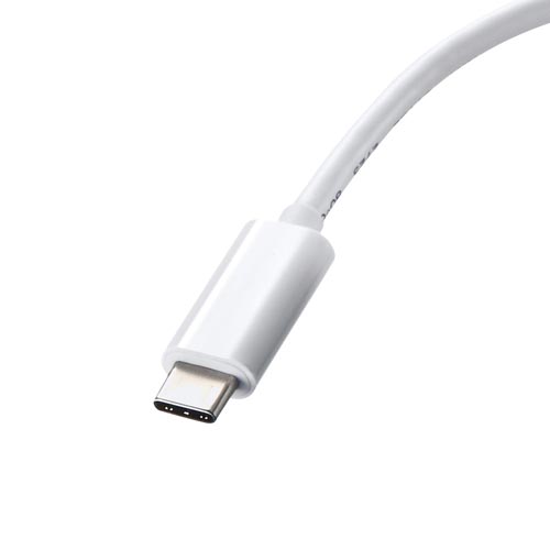 USB Type C-HDMIマルチ変換アダプタ 接続端子の詳細が見える状態