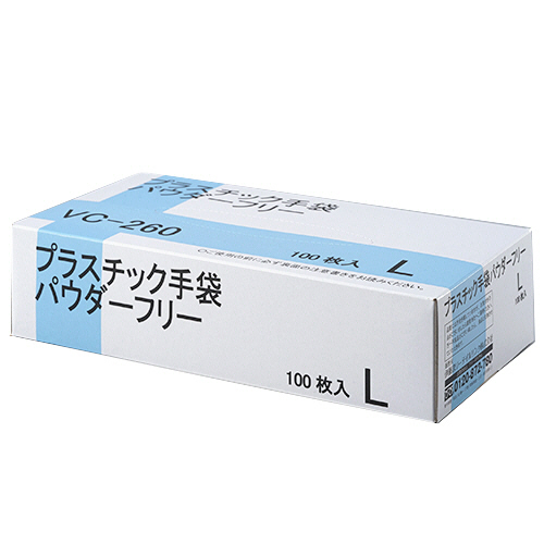 ﾌﾟﾗｽﾁｯｸ手袋 ﾊﾟｳﾀﾞｰﾌﾘｰ L 1箱(100枚)画像
