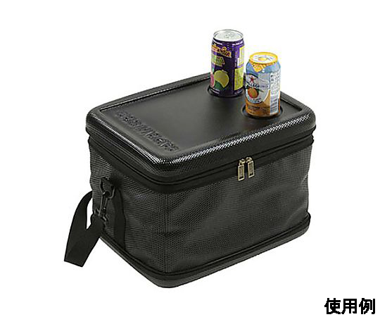 380x290x290mm/25L 保冷ボックス(折畳み式) 折畳まれた状態で隙間から内部が見える保冷ボックス