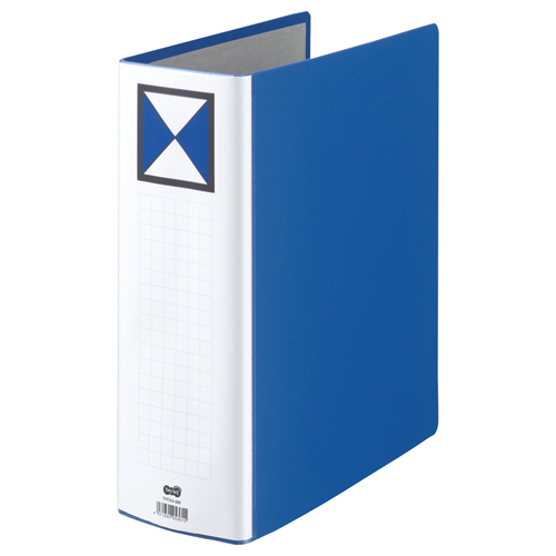 両開きﾊﾟｲﾌﾟ式ﾌｧｲﾙ A4ﾀﾃ 900枚収容 90mmとじ 背幅106mm 青 1ｾｯﾄ(10冊)画像