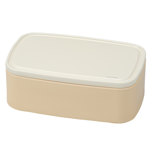 弁当箱　1段　430ml　caliner　Pack　Lunch　L　ホワイトベージュ画像