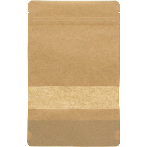 ﾁｬｯｸ付ｽﾀﾝﾄﾞ袋 BP14-22 窓付ｸﾗﾌﾄ 1ｾｯﾄ(1000枚:25枚×40ﾊﾟｯｸ)画像