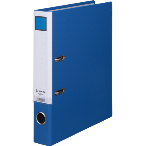 ﾚﾊﾞｰ式ｱｰﾁﾌｧｲﾙ A4ﾀﾃ 2穴 300枚収容 30mmとじ 背幅50mm 青 1冊画像