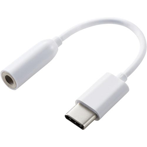 イヤホンヘッドホン用ＵＳＢＴｙｐｅＣ変換ケーブル白
