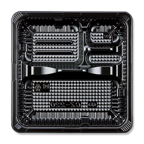 シーピー化成 弁当容器 CZ-220 BS黒 本体(N) 50枚画像