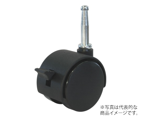 P-S型キャスター 自在車差し込み式双輪（ストッパー付） 径40mm ナイロン車輪