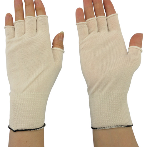 快適ｲﾝﾅｰ手袋15ｹﾞｰｼﾞ 半指 Lｻｲｽﾞ 1ﾊﾟｯｸ(10双)画像