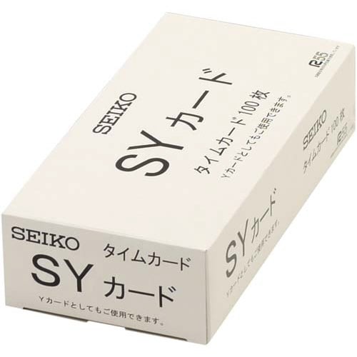 タイムカードSY　100枚入 白い封筒に入った整然としたタイムカードが並ぶ様子