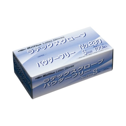 ラテックスグローブ　Ｎｏ．２８０　Ｓ　１００枚入画像