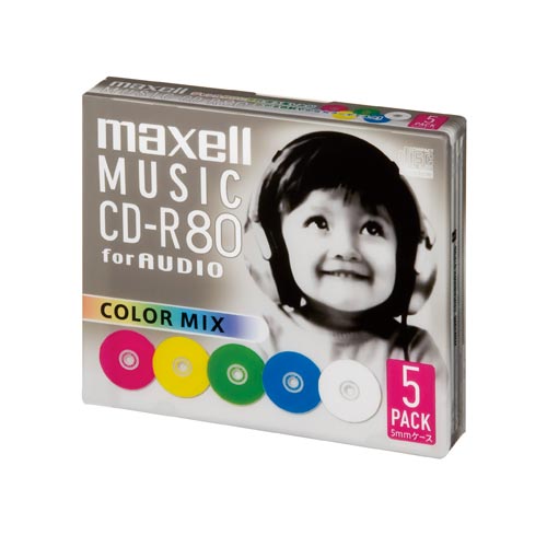 ＣＤ－Ｒ音楽用　８０分　５枚　カラーミックス