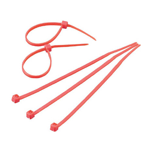 ｶﾗｰｹｰﾌﾞﾙﾀｲ 赤 幅3.6×長さ150mm 1ﾊﾟｯｸ(100本)画像