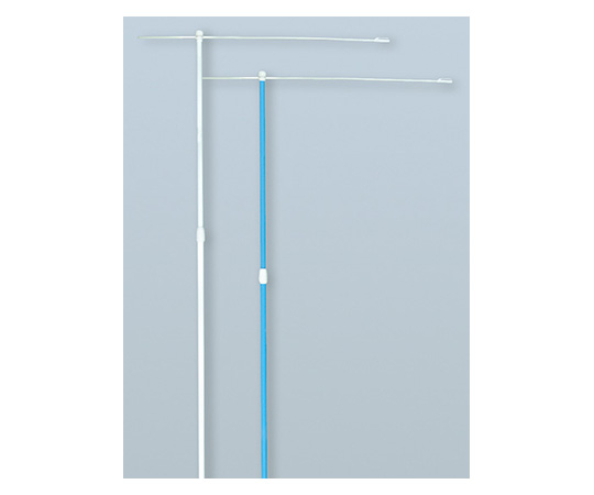 4m幅広ポール 白 直径25mm 横棒1100mm