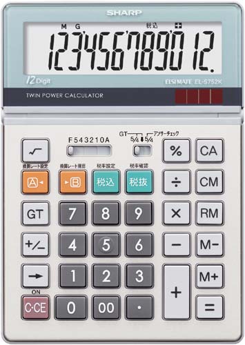 電卓　デスク型　実務タイプ　ＥＬ－Ｓ７５２Ｋ