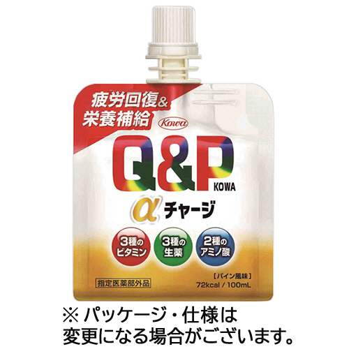 ｷｭｰﾋﾟｰｺｰﾜαﾁｬｰｼﾞ ﾊﾟｲﾝ風味 100mL ﾊﾟｳﾁ 1ｹｰｽ(6ﾊﾟｯｸ)画像