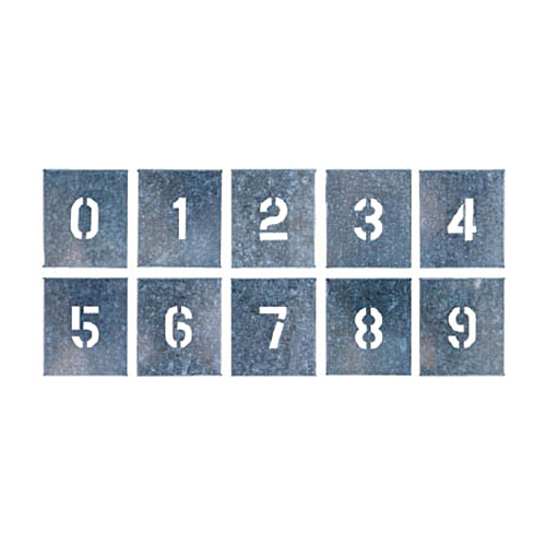 つくし 吹付ﾌﾟﾚｰﾄ 数字(0~9)各1枚 中ｻｲｽﾞ 1ｾｯﾄ(10枚)画像