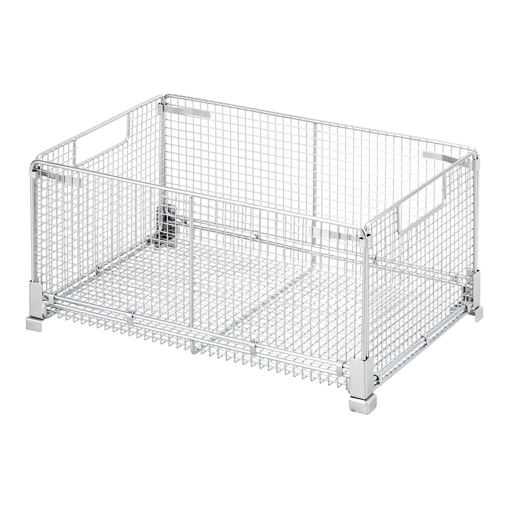 折りたたみステンレスバスケット 450×300×216mm画像