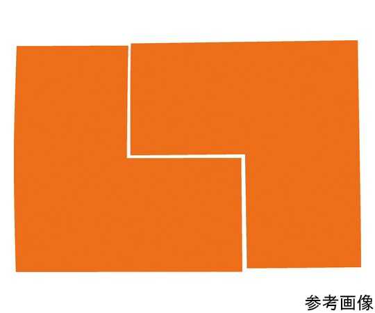 蛍光L字シール　オレンジ　1シート2枚入　50x100x100画像