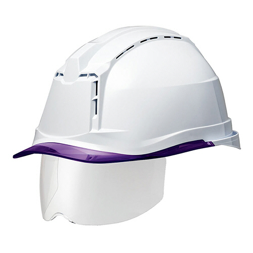 PC製ﾍﾙﾒｯﾄ(αﾗｲﾅｰ･ｸﾘｱﾊﾞｲｻﾞｰ･ｼｰﾙﾄﾞ面･通気孔) ﾎﾜｲﾄ/ﾊﾟｰﾌﾟﾙ 1個画像