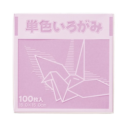 単色折り紙　１５×１５ｃｍ　桃　１００枚画像
