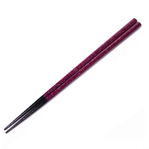 箸 天然木 きらりラメ 23cm レッド画像