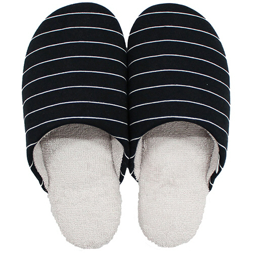 AG+安心ｽﾘｯﾊﾟ ｿﾌﾃｨ2 Mｻｲｽﾞ ﾌﾞﾗｯｸ(ﾎﾞｰﾀﾞｰ) 1足画像