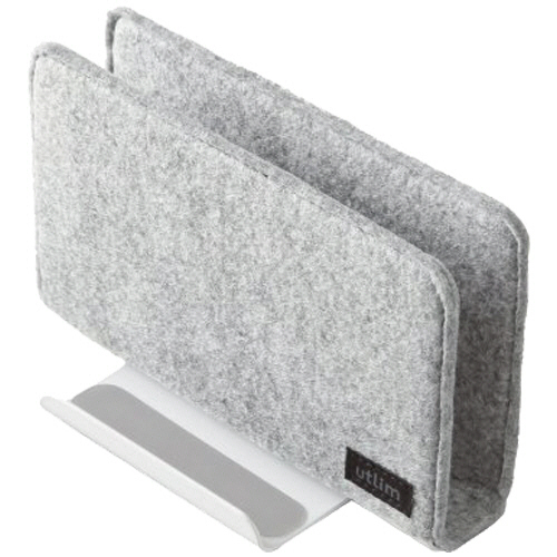 ﾕｰﾄﾘﾑ ﾌｪﾙﾄｶﾊﾞｰ付ｽﾀﾝﾄﾞ ﾀﾌﾞﾚｯﾄ･ﾉｰﾄPC用 17型対応 ﾎﾜｲﾄ 1個画像