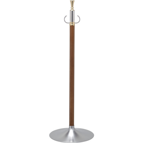 光　パーテーション用ポール　金／ミディアムオーク画像