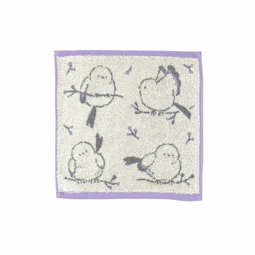 エナガ タオルチーフ 25×25cm ヴァイオレット画像