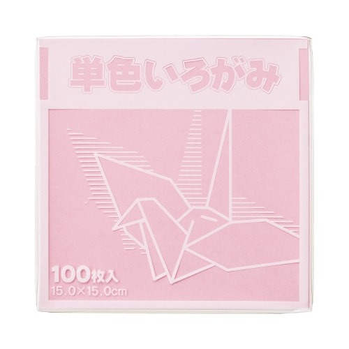 単色折り紙　１５×１５ｃｍ　薄桃　１００枚×３画像