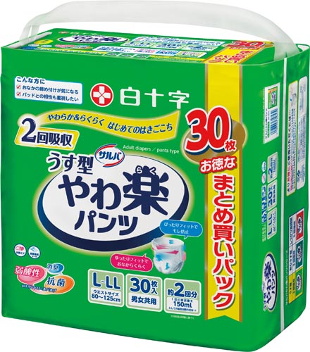 サルバやわ楽パンツ　うす型Ｌ－ＬＬ　３０枚画像