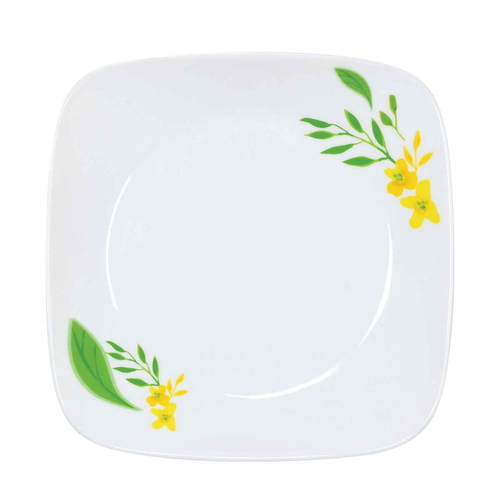 プレート 22.5cm スクエア CORELLE ノーブルイエロー 強化ガラス画像