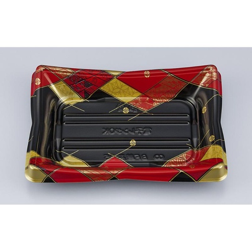 シーピー化成 どんぶり容器 BF華丼85 菱絵赤 本体(N)画像